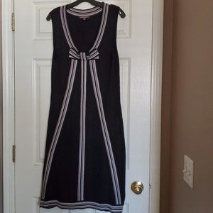 Adrienne Vittadini black/gray/white Knit Dress